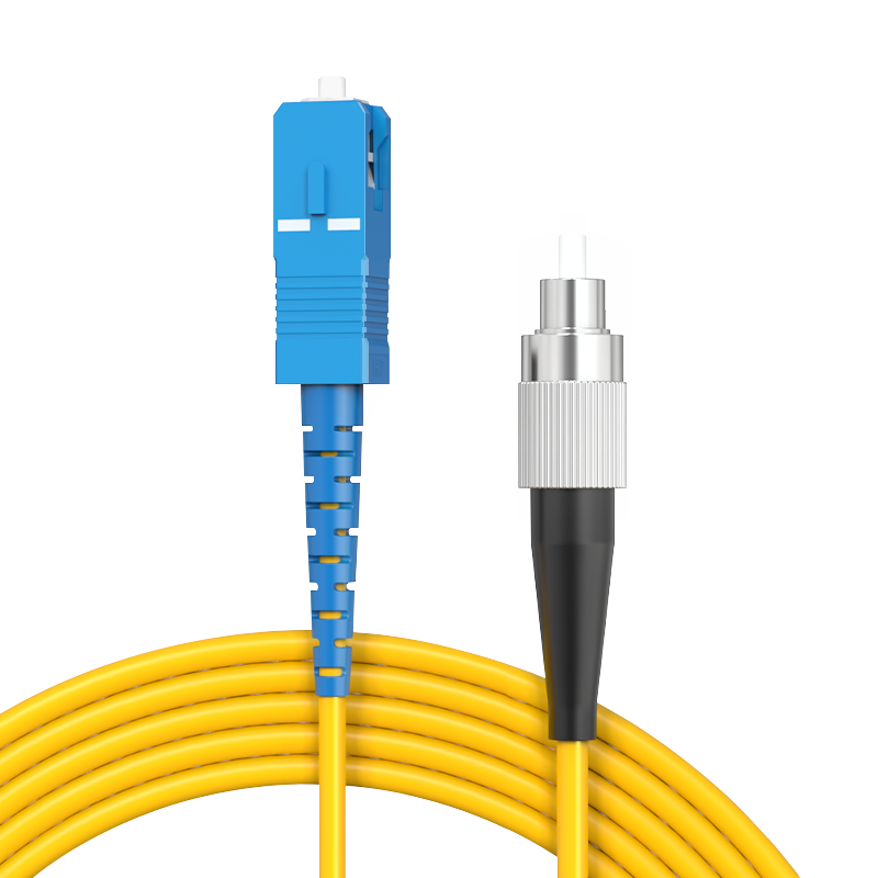 NetLINK Telecom-Grade Fiber Optic Patch Cable SC-FC Single Mode Single Core 5 Meters 9/125 Optical Cable Fusion Splice Pigtail 1 Piece HTF-SC