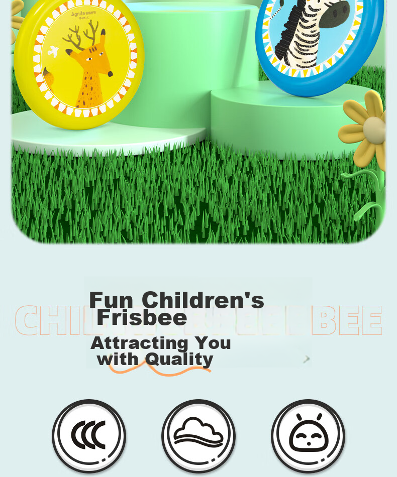 Deli Soft Flying Disc, Children's Extreme Outdoor Sports Toy, Frisbee Parent-Child Toy 2