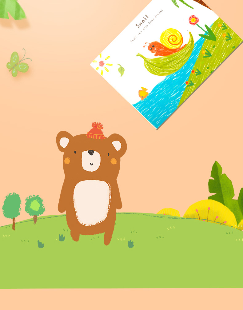 Jinzhi 4 A4 Children's Picture Books Drawing Books Art Sketchbooks Drawing Paper Art Sketchbooks Kindergarten Elementary School Students' Drawing Paper Hand-Drawn Books White Paper Coloring Book - Drawing Animals 14