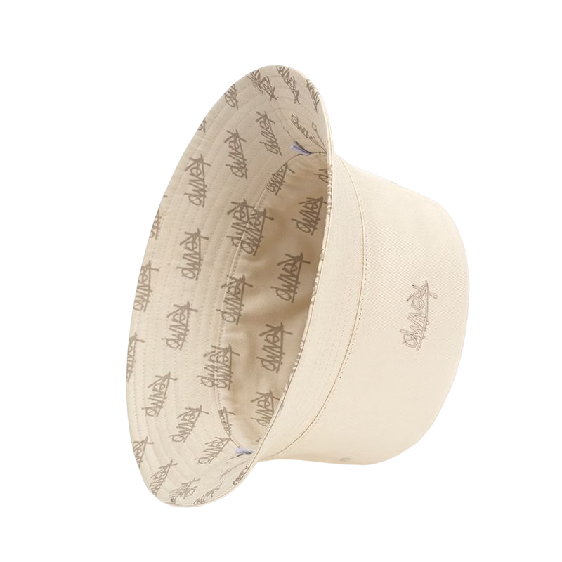 KENMO Reversible Fisherman Hat Men Ins Trendy Hip-hop Women Versatile Sun Protection Summer Sun Hat Off-white One Size