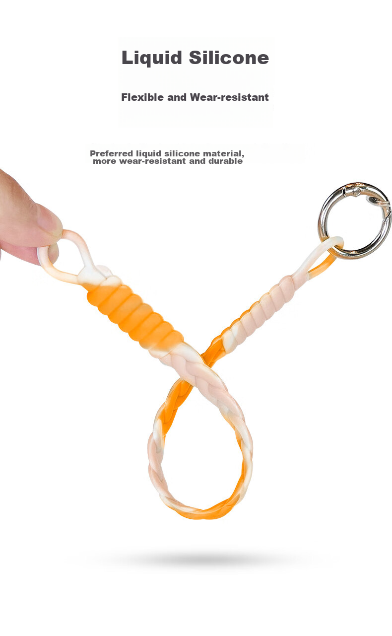 Freeson Liquid Silicone Phone Lanyard Anti-Loss Fixed Pad Wrist Strap Handheld Dangle Cord Versatile Hanging Chain Accessory Suitable for Apple Huawei Honor Xiaomi OV And Other Phones Purple 3