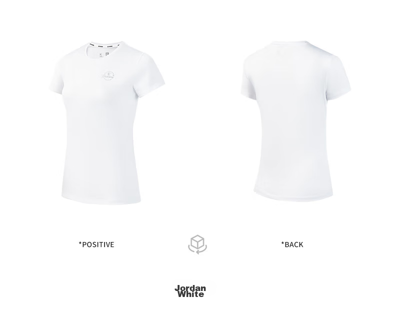 QIAODAN Women's Short-Sleeve T-Shirt, Summer Breathable Quick-Dry Round Neck Sports Running Tee Top for Wome 26