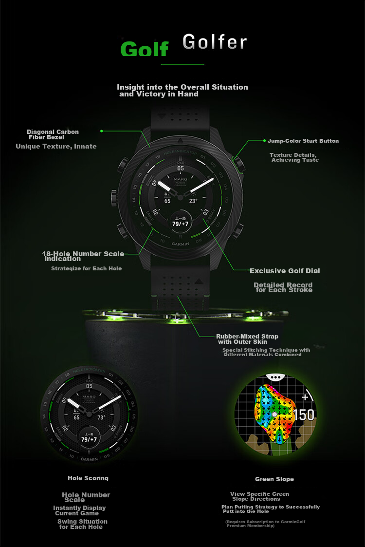 GARMIN MARQ (Gen 2) Commander Carbon Fiber Heart Rate Outdoor Sports Watch Birthday Gift 9