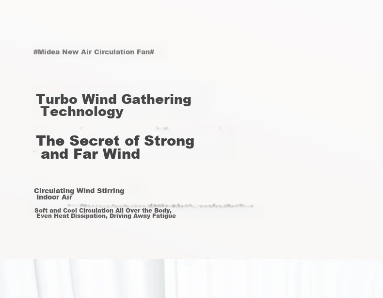 Midea [Storm Circulation] Air Circulator Fan, High Airflow Electric Fan, Floor Fan, Quiet Home Desktop Oscillating Fan, Bedroom Energy-Saving Small Fan, Gentle Wind Light Feather Fan FGA24TQ 7