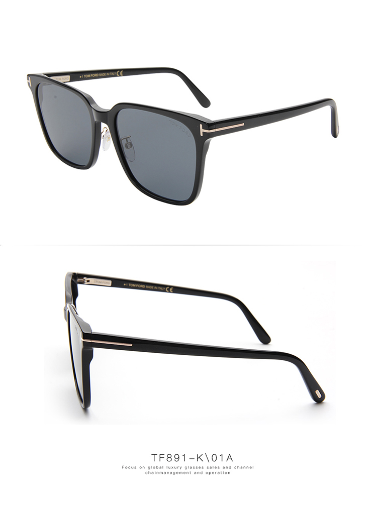 TOM FORD Sunglasses for Men And Women, Gray High-End Large Frame Slimming Sunglasses, Same Style As Department Store Glasses, UV Protection Sunglasses TF0891K 10