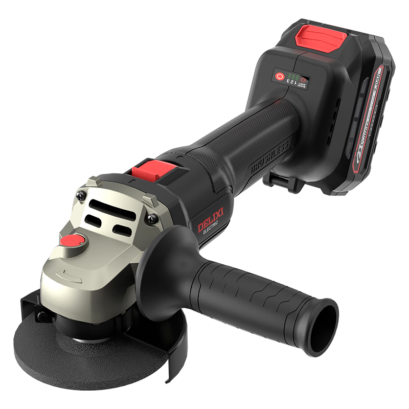 Delixi Electric Brushless Lithium Battery Angle Grinder Polisher Cordless Grinding Machine Household Electric Polisher 21V One Battery One Charger