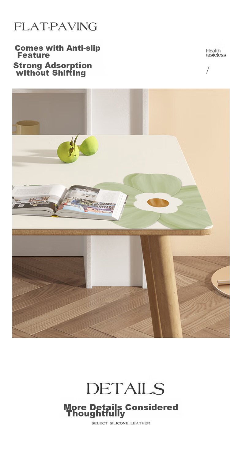 JANMEIJIA Dining Table Cloth, High-End Luxury Feel, Waterproof And Oil-Proof Tablecloth, Protective Pad, Coffee Table Mat, PVC Rectangular, 140*180cm 9