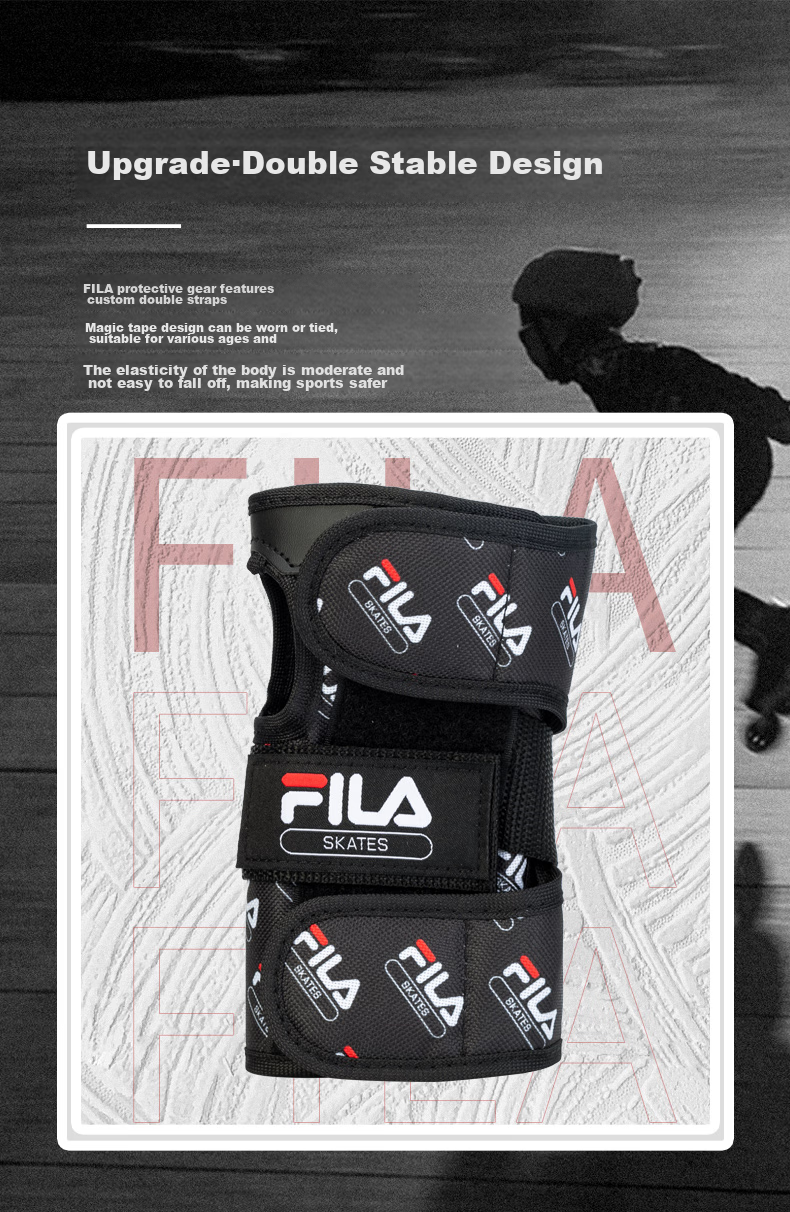 FILA Professional Skateboard And Bicycle Protective Gear for Youth, Adults, And Children, Street Skating Professional Skateboard Protective Equipment, White, Size L 11