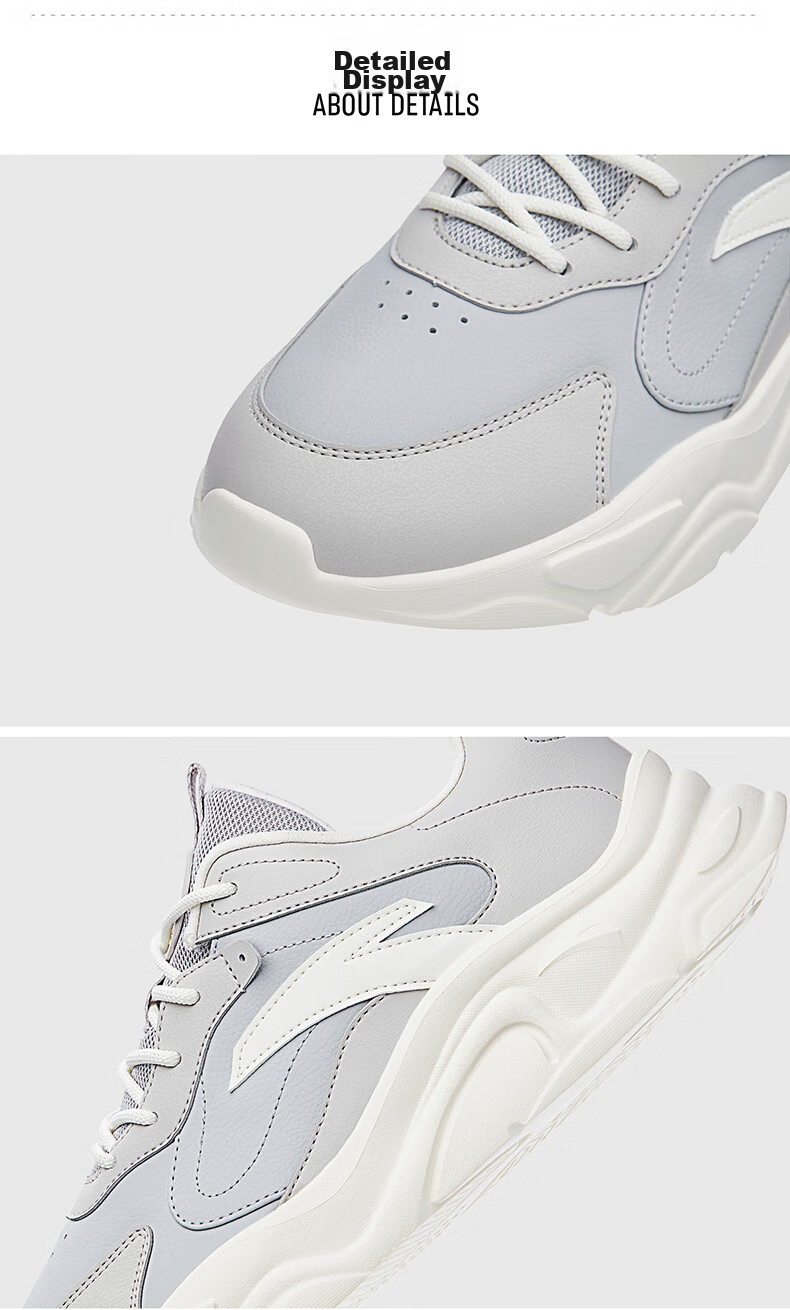 Anta Little Millennium Men's Casual Shoes Summer Mesh Breathable Thick Sole Height Increasing Commuter Dad Running Sports Shoes 63