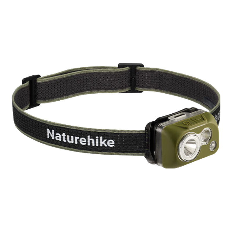 Naturehike Outdoor Waterproof Head-Mounted High Brightness Headlamp Long Battery Life Fishing Hiking Night Fishing Light Moss Green