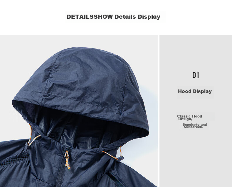 TOREAD Spring And Summer Men's Outdoor Sun Protection Jacket, Water-Repellent, Breathable, UV-Resistant Skin Coat TAZZCL81315 9