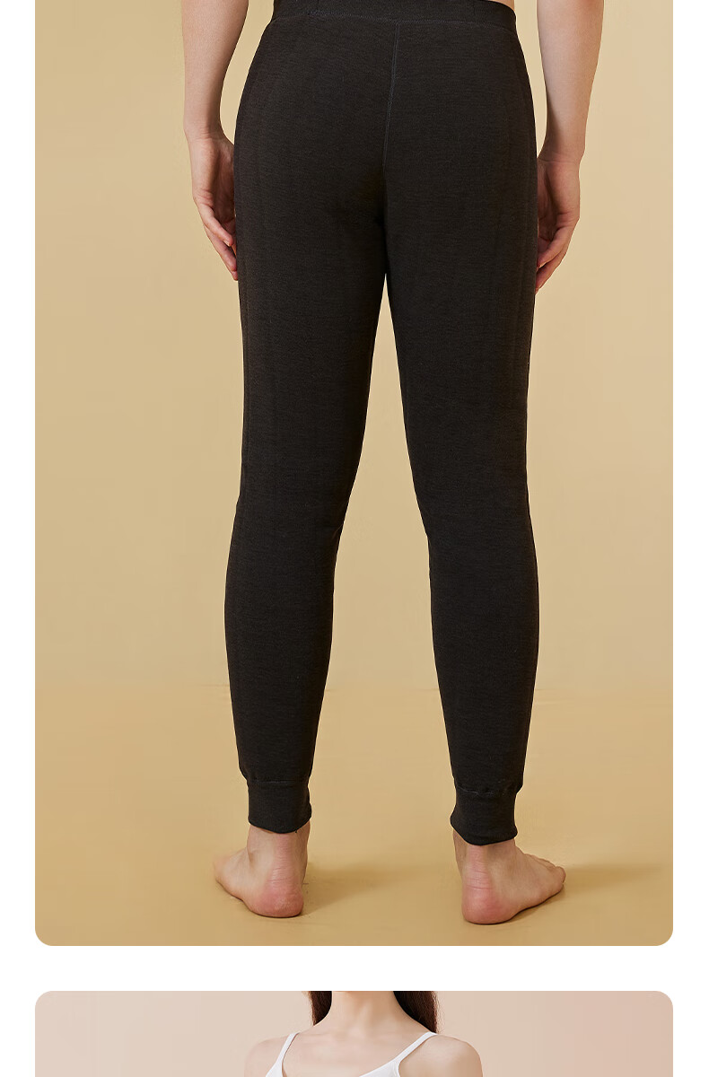 Hengyuanxiang Men's Thermal Pants [Winter New Arrival], Extra Thick Plus Size Merino Wool Pants, Slim Fit, Black, No Knee Protectio 14