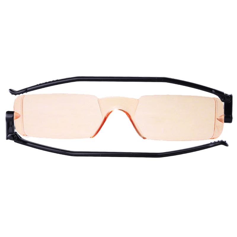 NANNINI Imported Anti-Blue Light Reading Glasses, Lightweight And Stylish Foldable Portable Frameless Black, 300 Degrees for Back to School