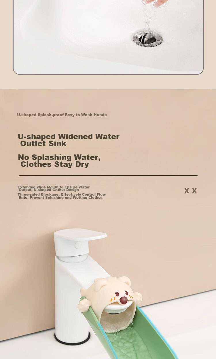 Dipuer Children's Faucet Extender, Baby Anti-Splash Water Device, Multi-Functional Universal Adapter, Silicone Faucet Sleeve 4