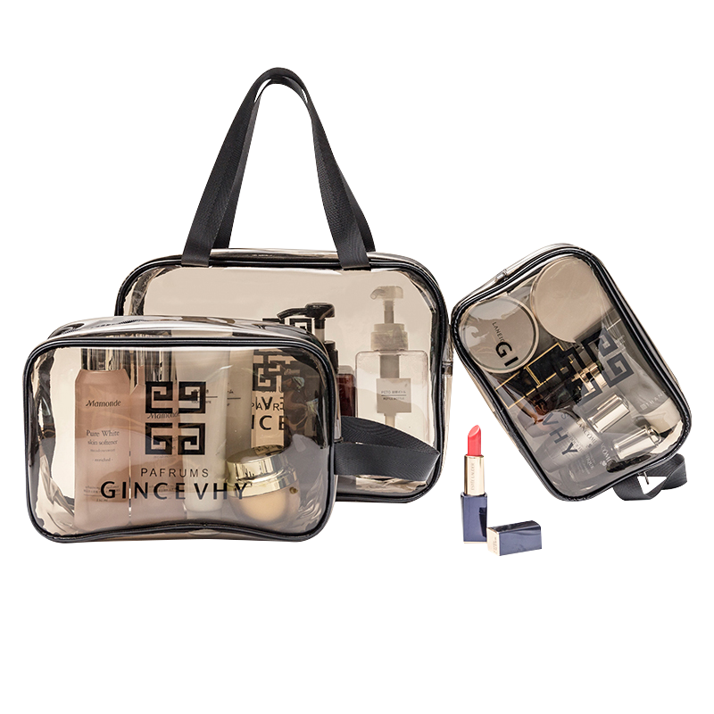 Jinghuisichuang Travel Toiletry Bag, Makeup Bag, Shower Waterproof Gym Swimming Storage Pouch, Portable Organizer Bag, Transparent Small Size