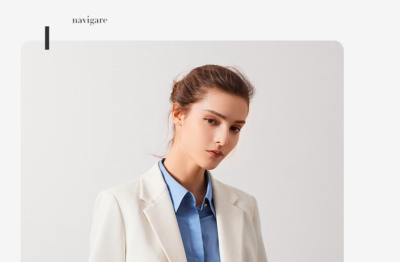 Navigare Women's Commuter Casual Blazer, Simple And Elegant Work Suit Jacket 2331804506 24
