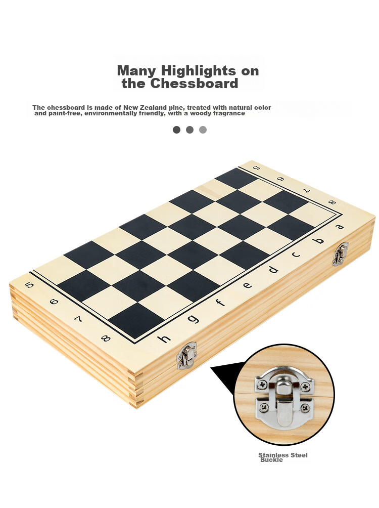 Zihu International Chess High-Grade Magnetic Rosewood Folding Portable Chessboard Solid Wood Chess Pieces Outdoor Student Children Competition Special 5