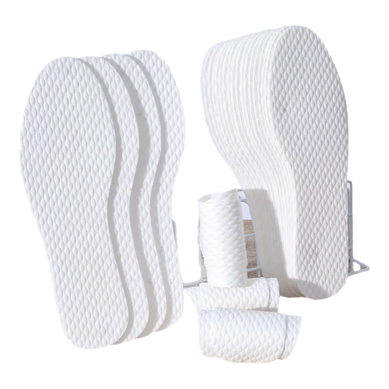Bangnishijia 30 Pairs Disposable Wood Pulp Insoles for Men, Odor-Resistant Breathable Sweat-Absorbing Barefoot Dry Non-Slip Leather Shoes for Women Summer