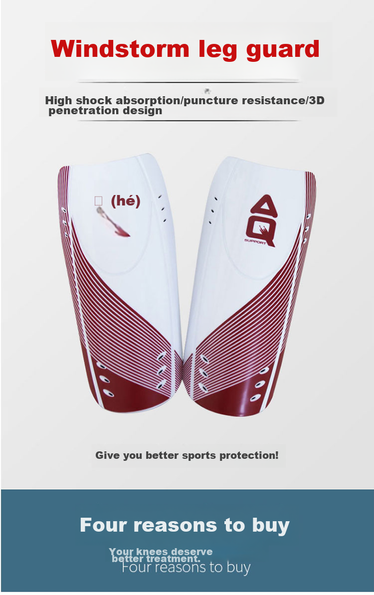 AQ Shin Guard Soccer Equipment Training Sports Protective Gear, Gold Color, Two Pieces, S60601M140-160cm 6