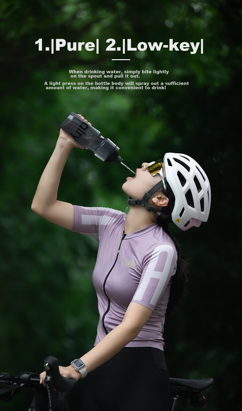CAVALRY Bicycle Water Bottle Sports Hydration System for Running, Hiking, Rock Climbing, Outdoor Travel, Mountain Biking, Road Biking, And Folding Bikes Cycling Equipment Black 750ML 3