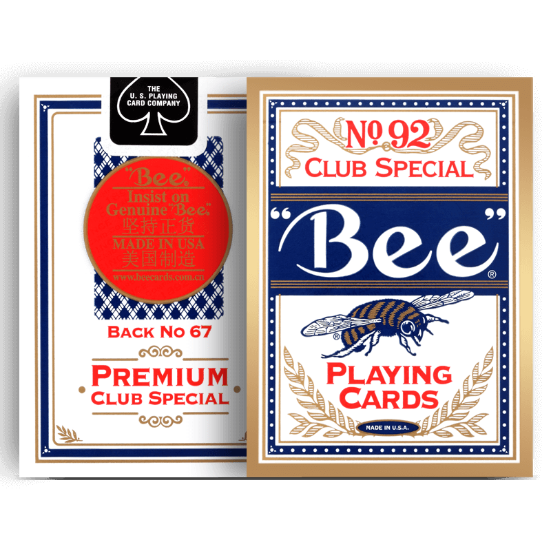 Bee American Imported High-End Guandan Texas WPT Competition-Specific Designated Playing Cards, Blue, 1 Deck