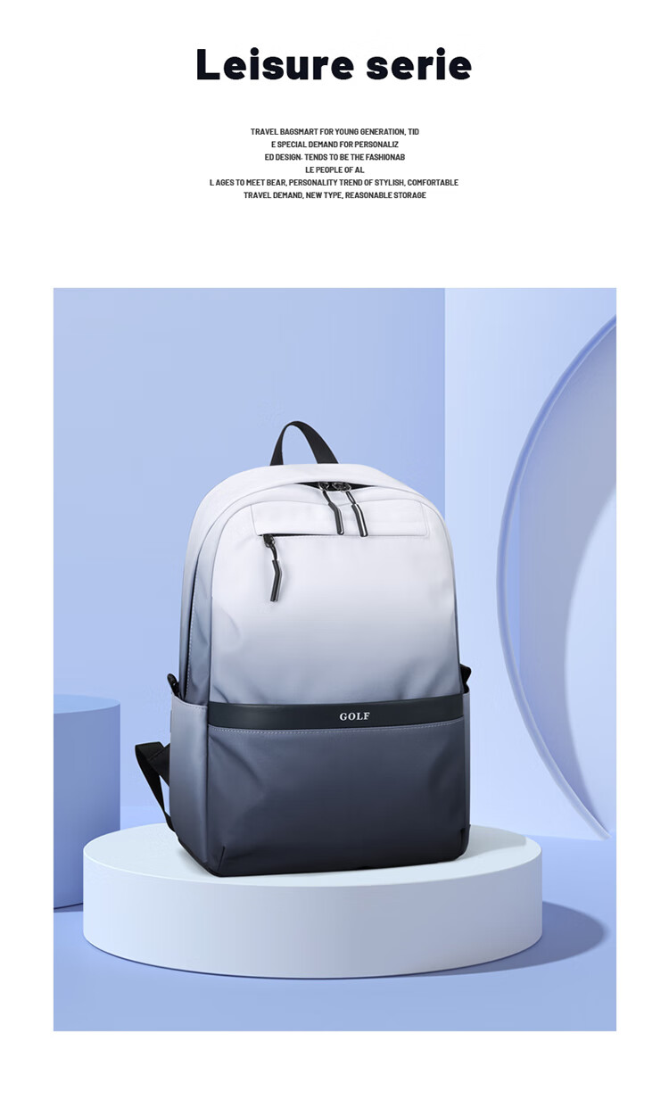 GOLF Backpack for Men And Women, Casual Laptop Backpack for Students, Gradient Commuter Outdoor Travel Backpack, Ink Wash Color 14
