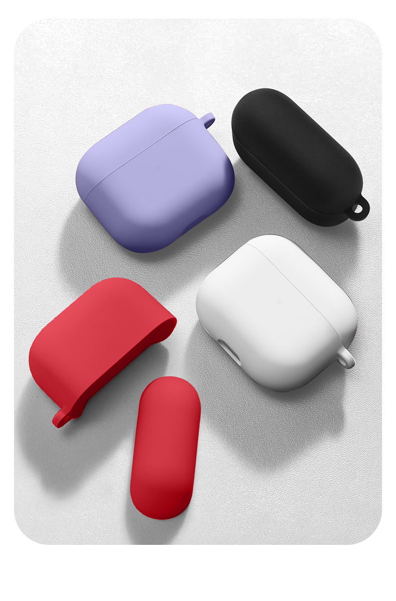 ESR Compatible AirPods 3 Case, 2021 Apple Third-Generation Wireless Bluetooth Earphone Cover, Silicone Ultra-Thin Charging Shockproof Case with Hook for Anti-Loss Storage Box, Red 15