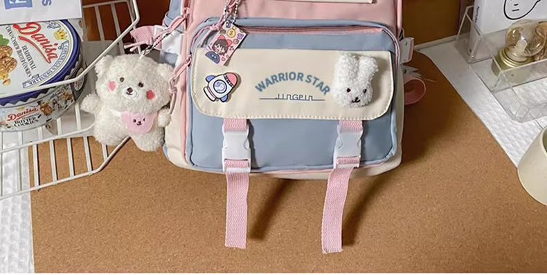 Huili Large Capacity Backpack for Women, Middle School And College Students, High School Students, Niche Elementary School Students in Grades Three to Six, Double Shoulder Bag 17