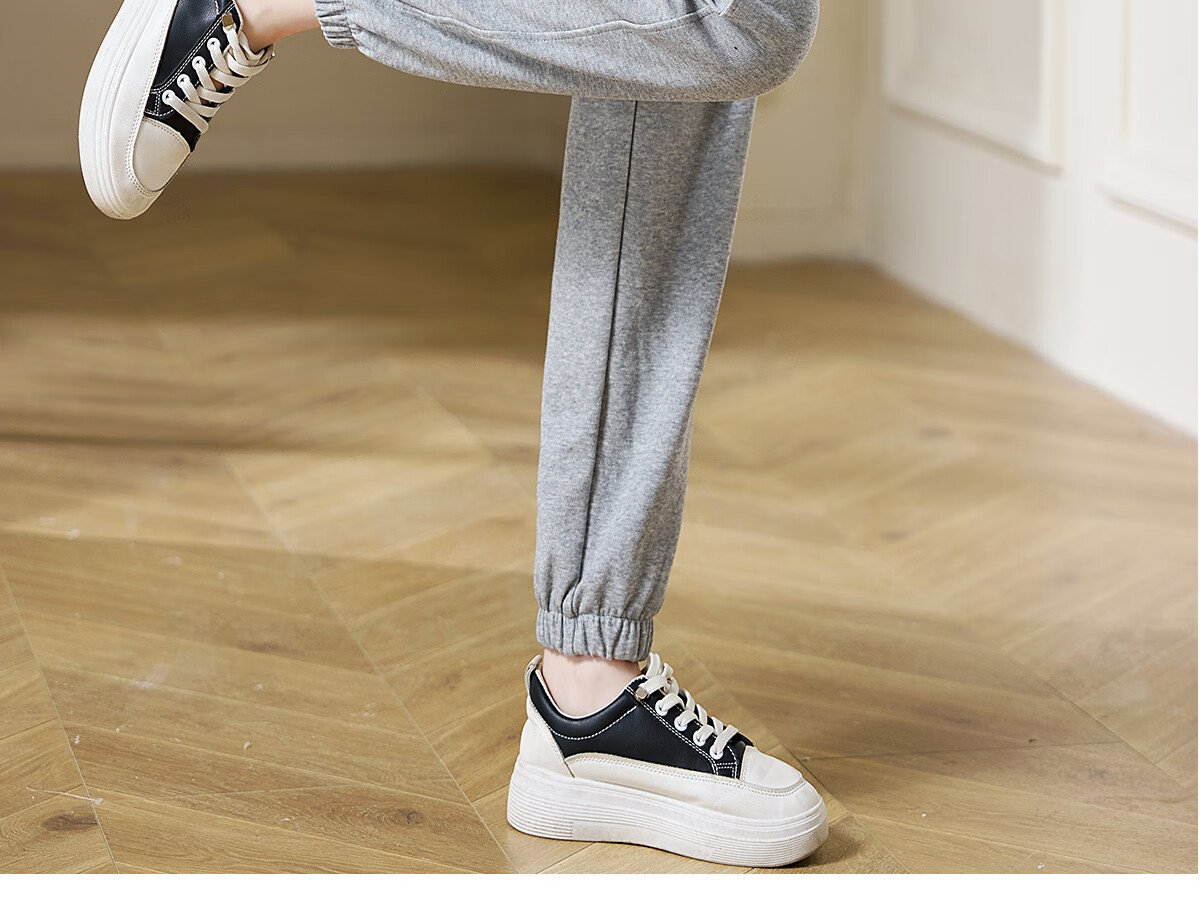 Chushen Women's Casual Pants with Elastic Waist, Versatile Slimming Effect, Pockets, Casual Tapered Leg Sweatpants Sports Pants S143K2006 22