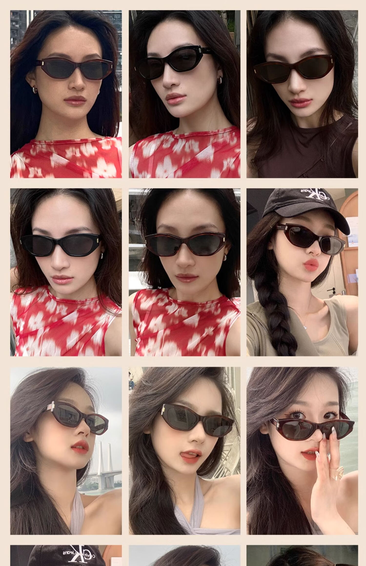 HELEN KELLER Sunglasses for Men And Women, New Style UV Protection Polarized Sunglasses for Driving, Outdoor Sun Protection, High-End Cat-Eye Sunglasses 6
