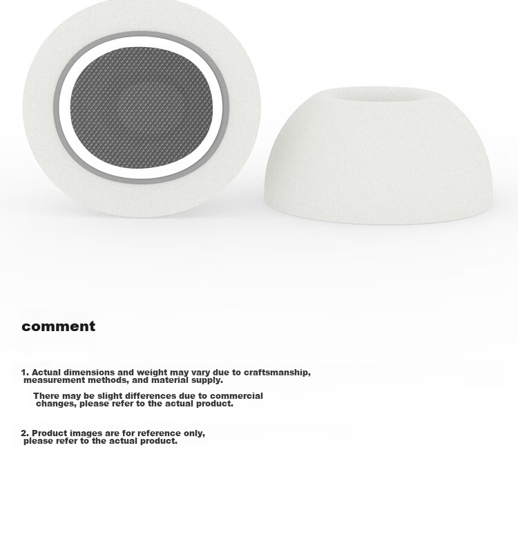 ESCASE AirPods Pro Ear Tips, AirPods Pro Second-Generation Memory Foam Replacement Ear Caps, In-Ear Slow Rebound C Set, Apple Pro 1/2 Generation Noise Reduction Dust-Proof, White And Gray, Medium Size 12