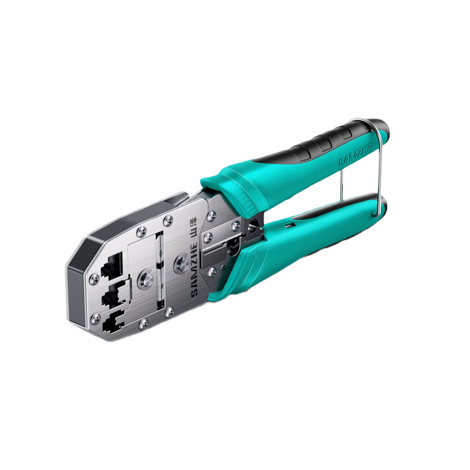 SAMZHE Cat7 Multifunctional Network Cable Crimper, Network RJ45 Connector Crimping Tool, Cat7 Super Cat6 RJ45 with Swallow Tail Clip Shielding, Alloy Network Cable Crimper GD-159