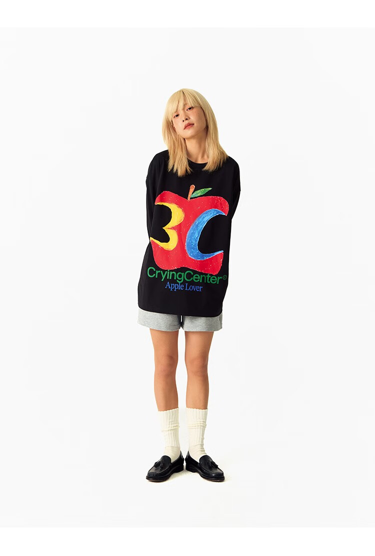 CryingCenter 3C Apple Graffiti Long Sleeve T-Shirt Black M 8