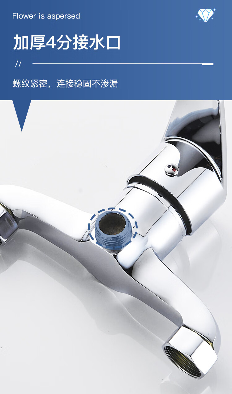 KEGOO Brass Bathroom Shower Mixer Faucet Hot and Cold Water Tap K220701 1