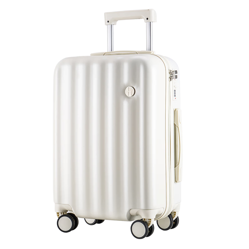 ELLE French Luggage, 20-Inch White Stylish Ladies' Suitcase, Fresh And Attractive, Lightweight Travel Case
