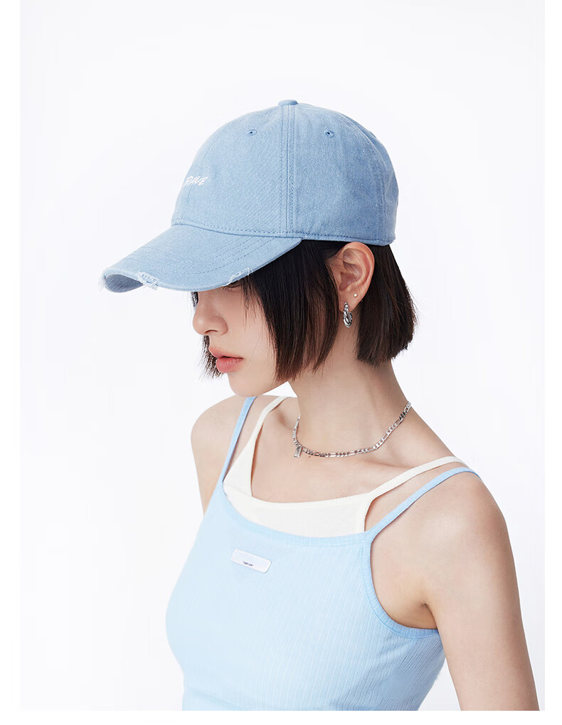 FANCET Baseball Cap for Women, Face-Slimming Sports Cap, Washed Distressed Hat with Soft Top, Pure Cotton Wide Brim Deep Duck Tongue Cap 5