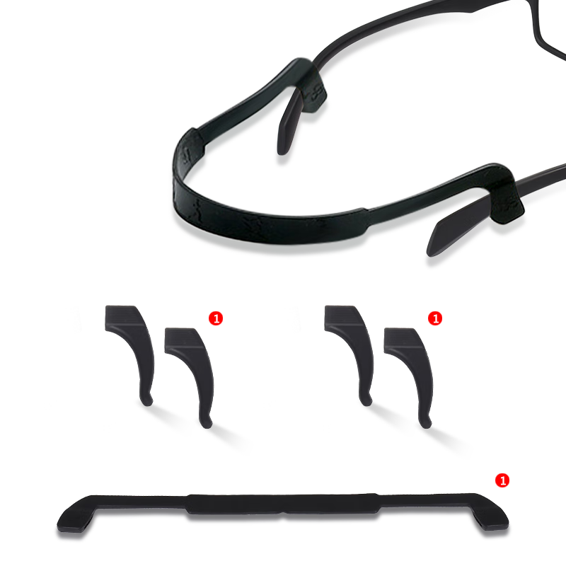 DRATRA Anti-Slip Silicone Ear Hooks, Anti-Fall Eyeglass Temple Covers, Anti-Drop Eyeglass Leg Covers, Ear Hook Fixing Device, Ear Holder Clips, Ear Back Accessories