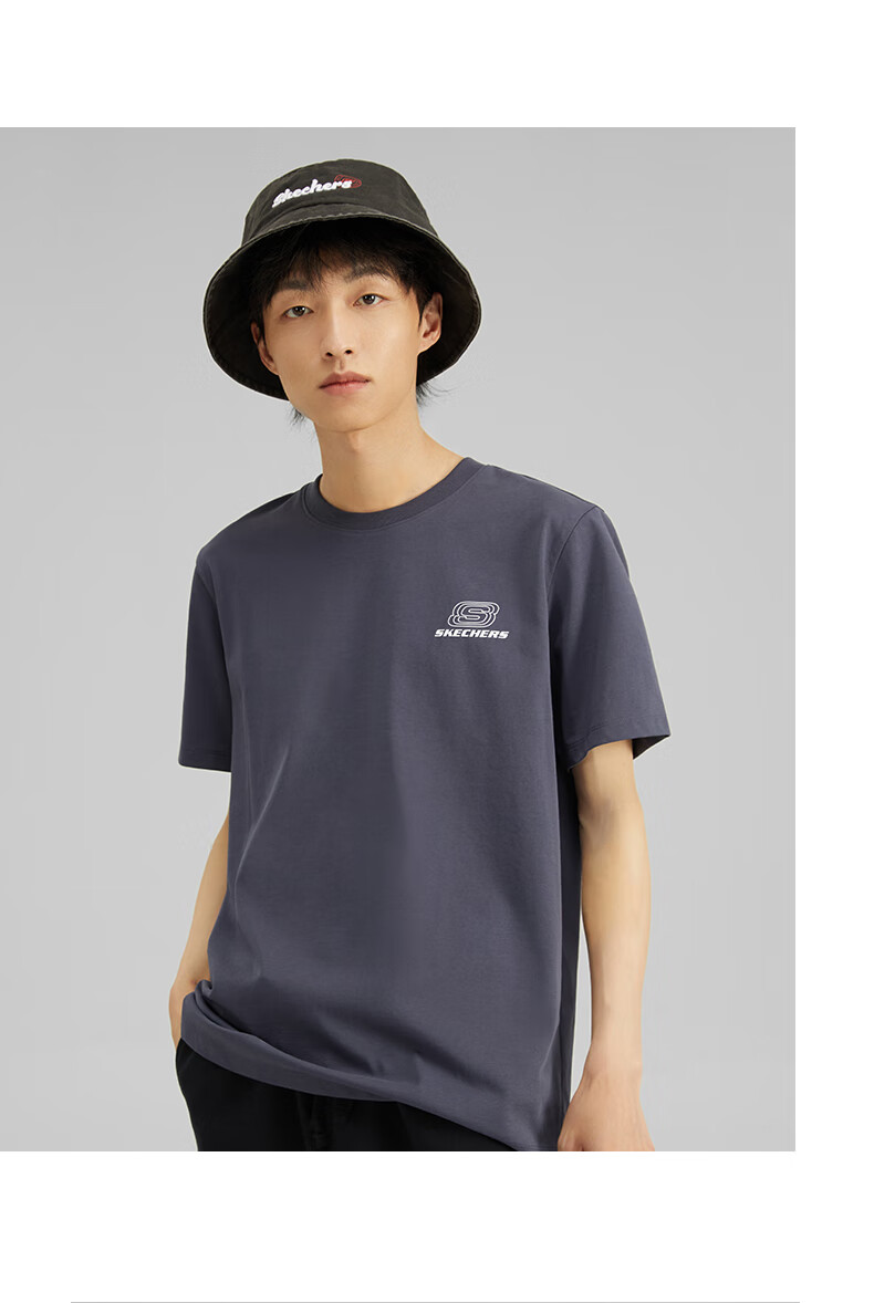 Skechers Summer Unisex Couple Matching Colorful Series Breathable Moisture-Wicking Quick-Drying Cool Short Sleeve T-Shirt L223U165 20