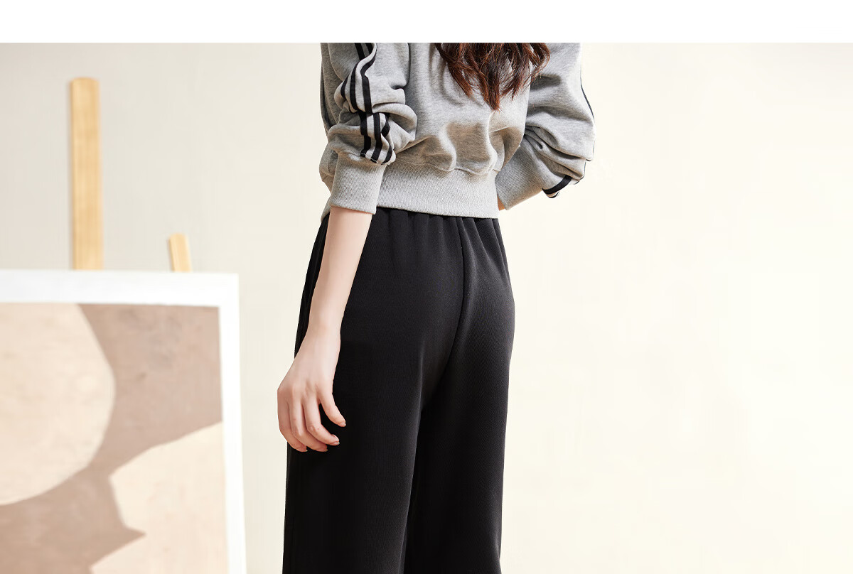Halo Queen Women's Casual Pants with Drawstring Elastic Waist And Tapered Leg for Spring And Autumn, Fashionable Versatile Loose-Fitting Sweatpants, New Product H143R1007 22