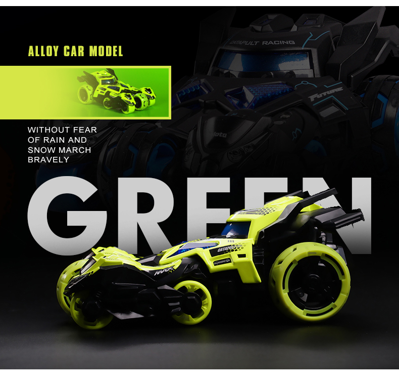 Feibei Children's Toy, Boys' Birthday Gift, Alloy Toy Car, Ejection Motorcycle Racing Car, Ages 3-10 13