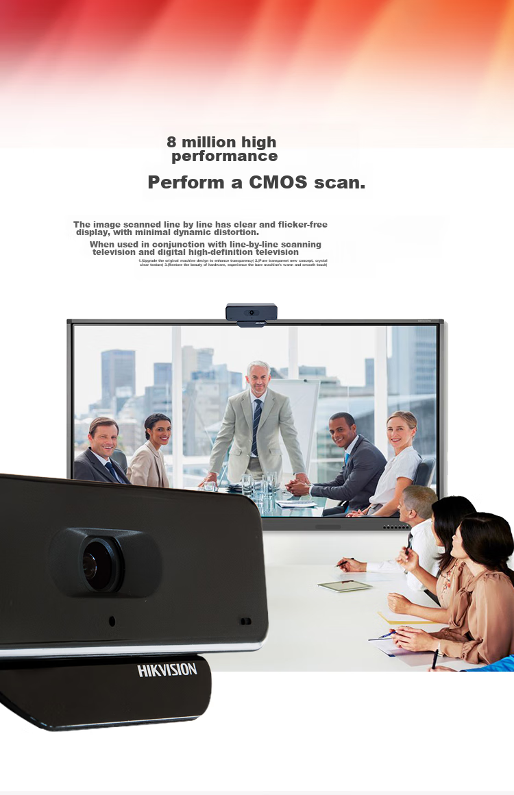 HIKVISION Conference Camera, 8MP Ultra HD Video Conferencing, USB Plug-And Microphone, Conference Solution, Live Streaming, Laptop And Desktop Computer, 54U0B 3