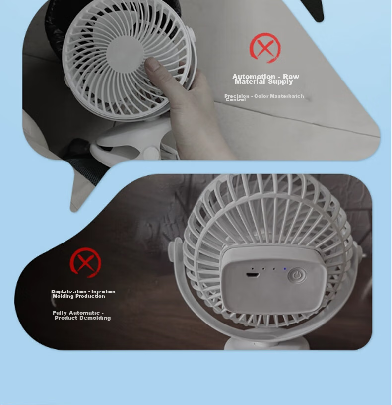 Kumeng Small Fan, Desktop Mini Cooling Air Conditioner, Quiet USB Rechargeable Clip Fan, Wall-Mounted for Dormitory Bed, Desktop Use in Bedroom And Office 5