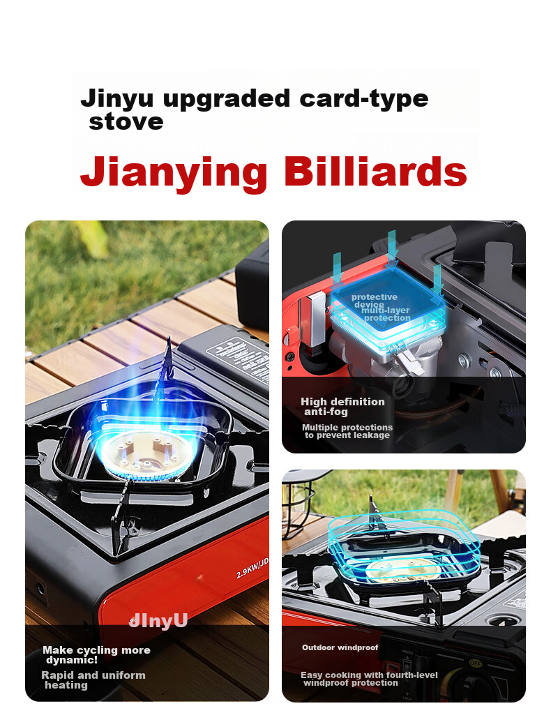 Jinyu Outdoor Camping Stove, Explosion-Proof Camping Cookware, Cassette Stove, Gas Stove for Home Use, Outdoor Magnetic Stove for Home 2
