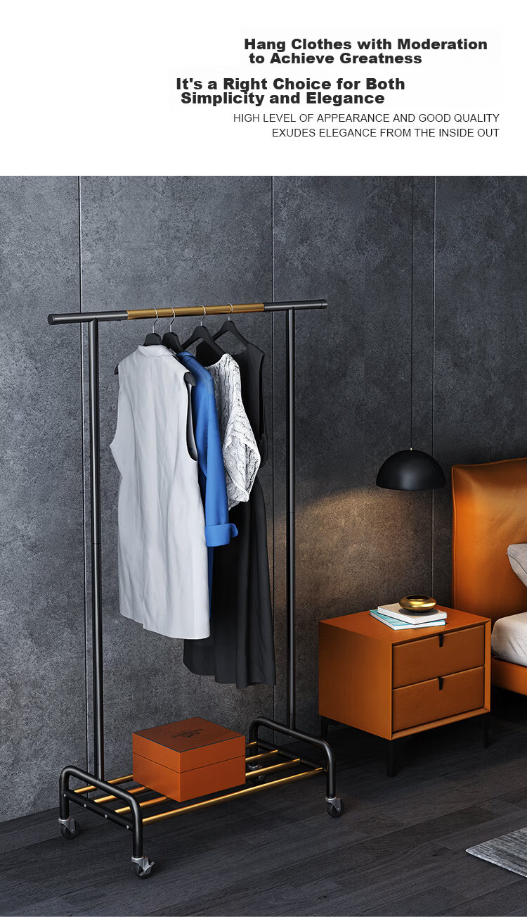 Yicainianhua Coat Rack, Floor-Standing Clothes And Hat Stand, Luxurious Bedroom Coat Hanger, Thickened Drying Rod, Multifunctional Bag Hanger, 2172-GDB 6
