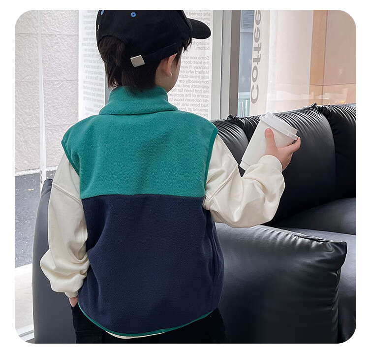 Nubiwear Kids Vest Boys Spring Fleece Sleeveless Jacket Toddler Spring Outerwear Fleece Waistcoat for Big Kids 21