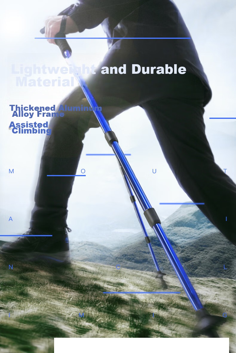 CAMEL [Qingfeng] Hiking Pole, Outdoor Trekking, Lightweight Portable Telescopic Mountaineering Equipment, Aluminum Alloy Walking Stick 3