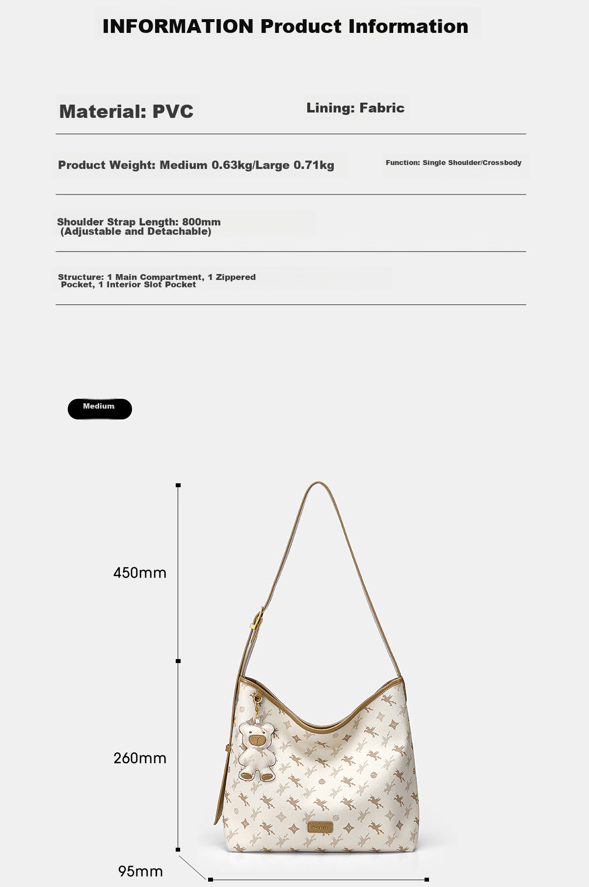 NUCELLE Light Luxury Floral Hobo Bag, 2026 New Women's Commuter Large Capacity Bucket Bag, Shoulder Crossbody Bag, Birthday Gift 14