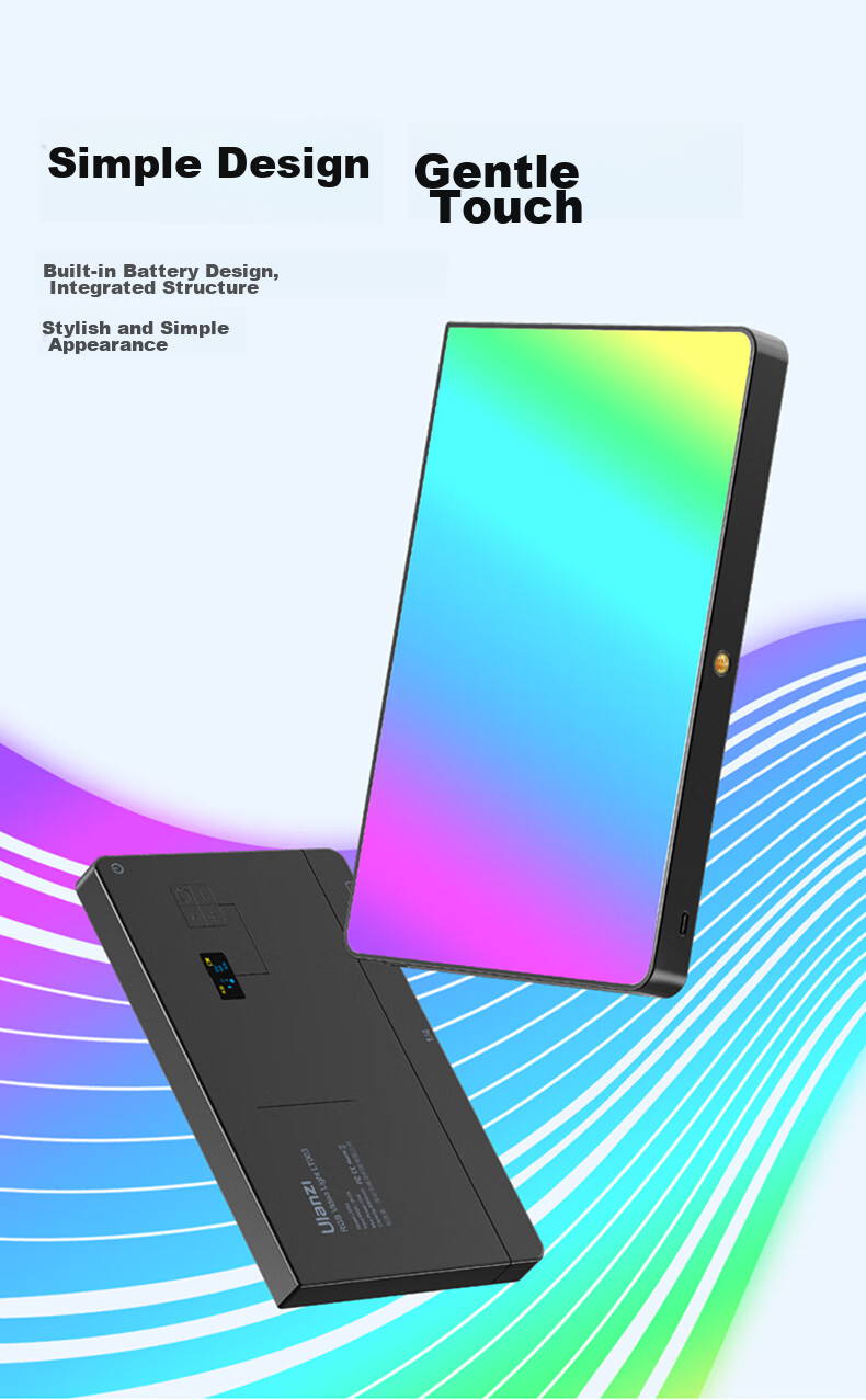 Ulanzi LT003 Full-Color RGB Panel Light for Live Streaming, Photography, Desktop Dual-Temperature Lighting, DSLR Hot Shoe Accessory, Indoor Photography Light for Selfies And Studio Use 2