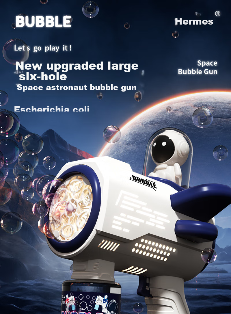 Xiaomo Bubble Machine Toy, Wedding Electric Bubble Gun, Handheld Bubble Maker for Boys And Girls, Birthday Gift for Childre 1