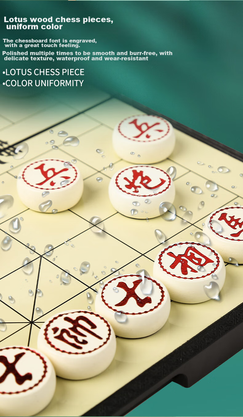 Miaoji Go, Chess And Gomoku Three-In Set, Magnetic Attachment, Dual-Use with Storage for Students' Campus, Camping 3